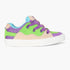 BAKE green and purple paneled suede low-top