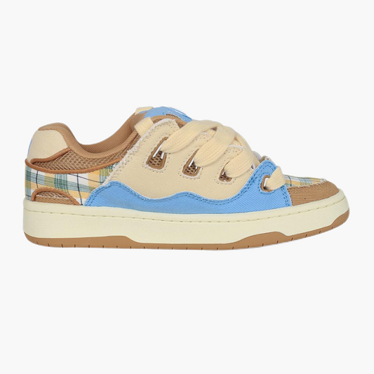 BAKEVI Apricot canvas and suede low top