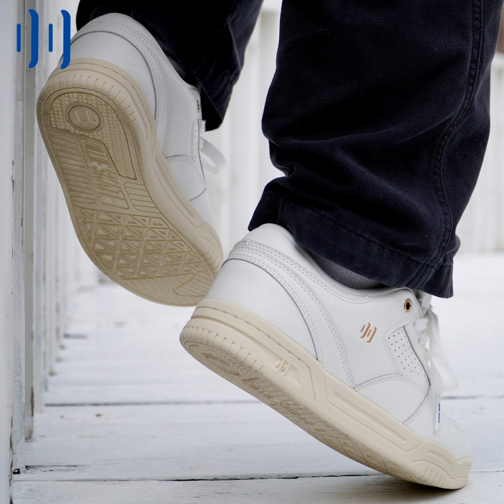 Baskets basses blanches à semelles dures Ollieskate pour hommes et femmes