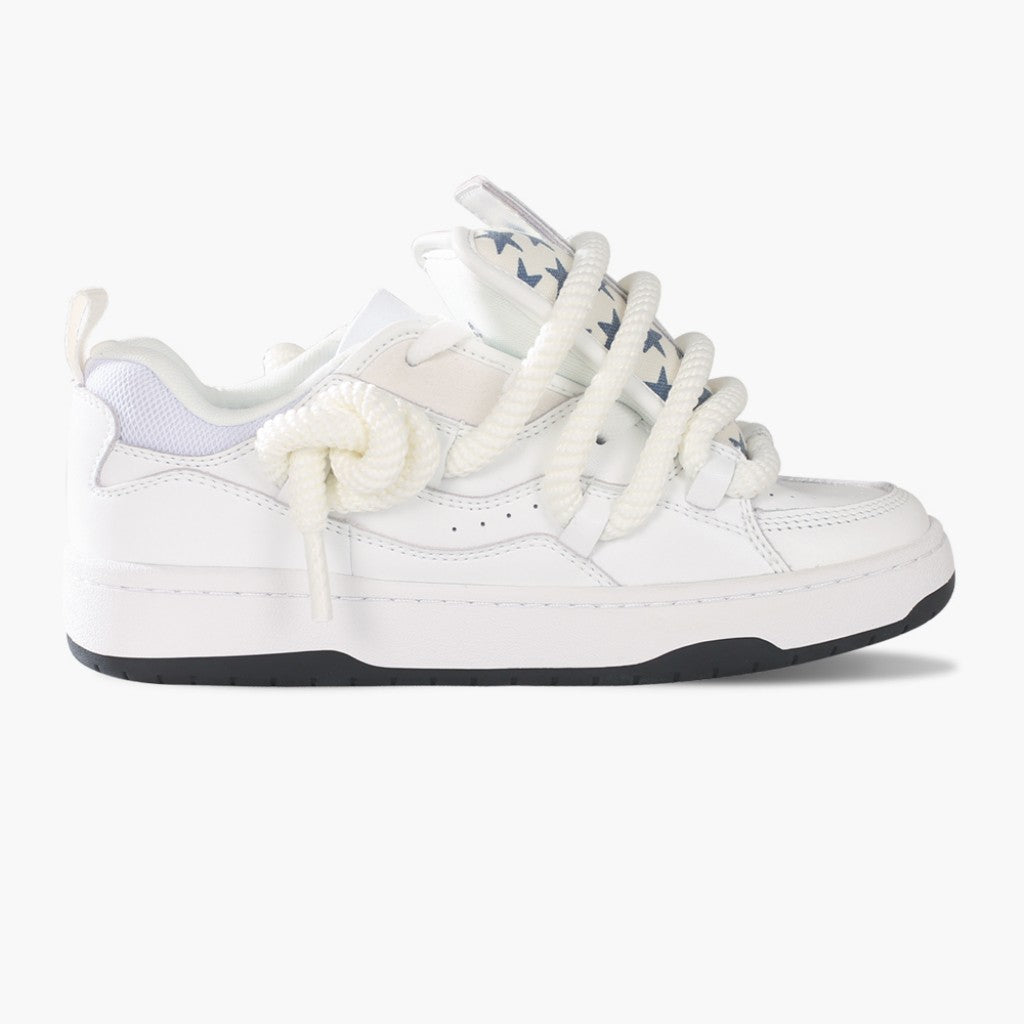 Ollieskate Low Top Fat Tongue White Chunky Skate Shoes Wear Resistant ollieskate-low-top-fat-tongue-white-chunky-skate-shoes-wear-resistant