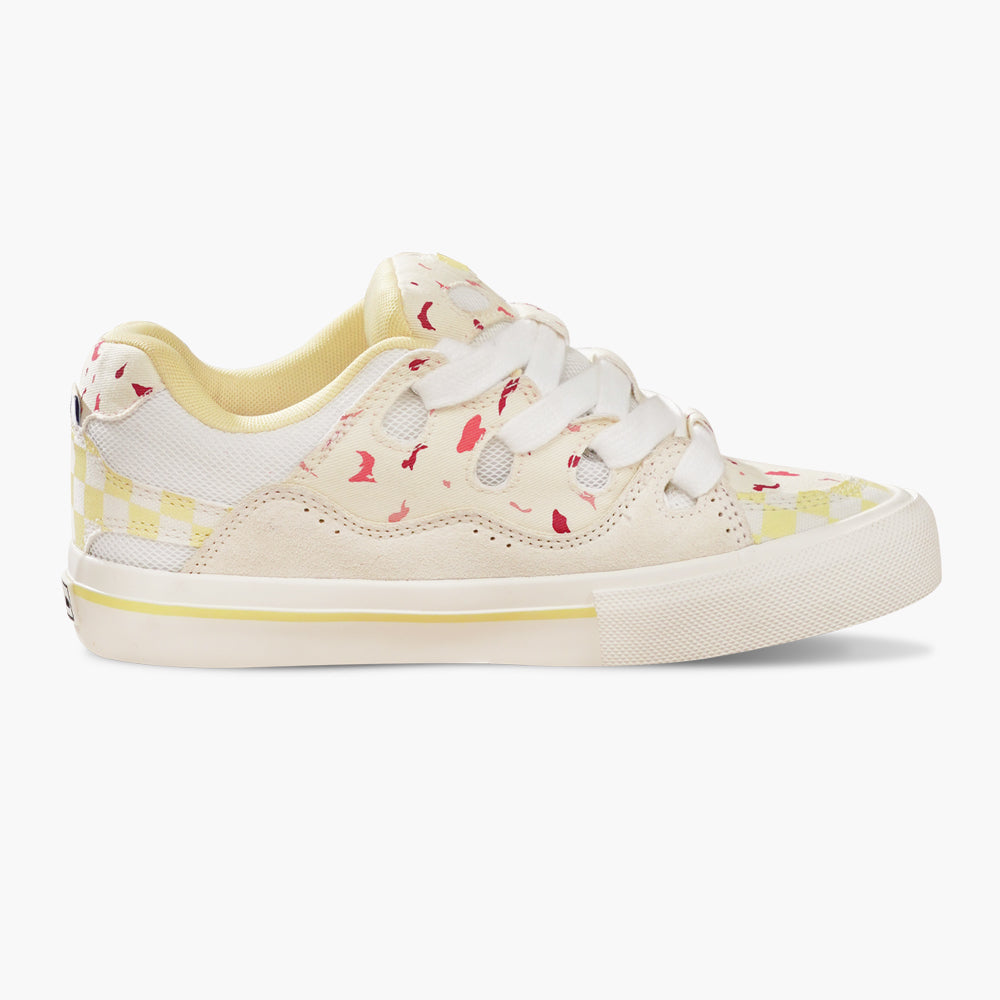Chaussures de skateboard décontractées Ollieskate pour femmes, jolies chaussures rouges ornées d'abricot