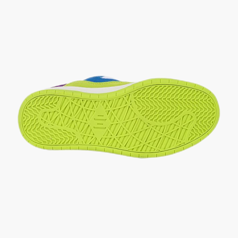 BAKE II Green Multicolor Paneled Low-Top Suede