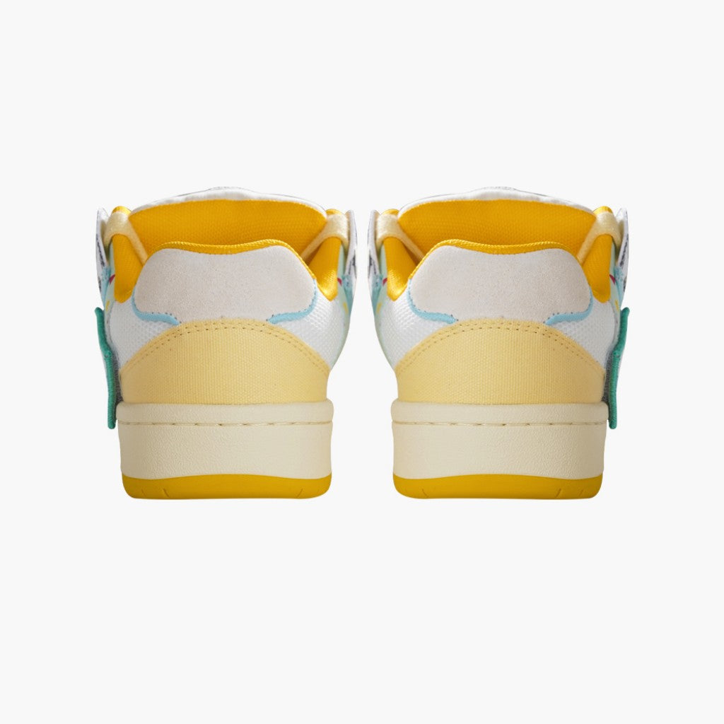 BAKEVIMT Yellow Canvas Cow Print Low Top