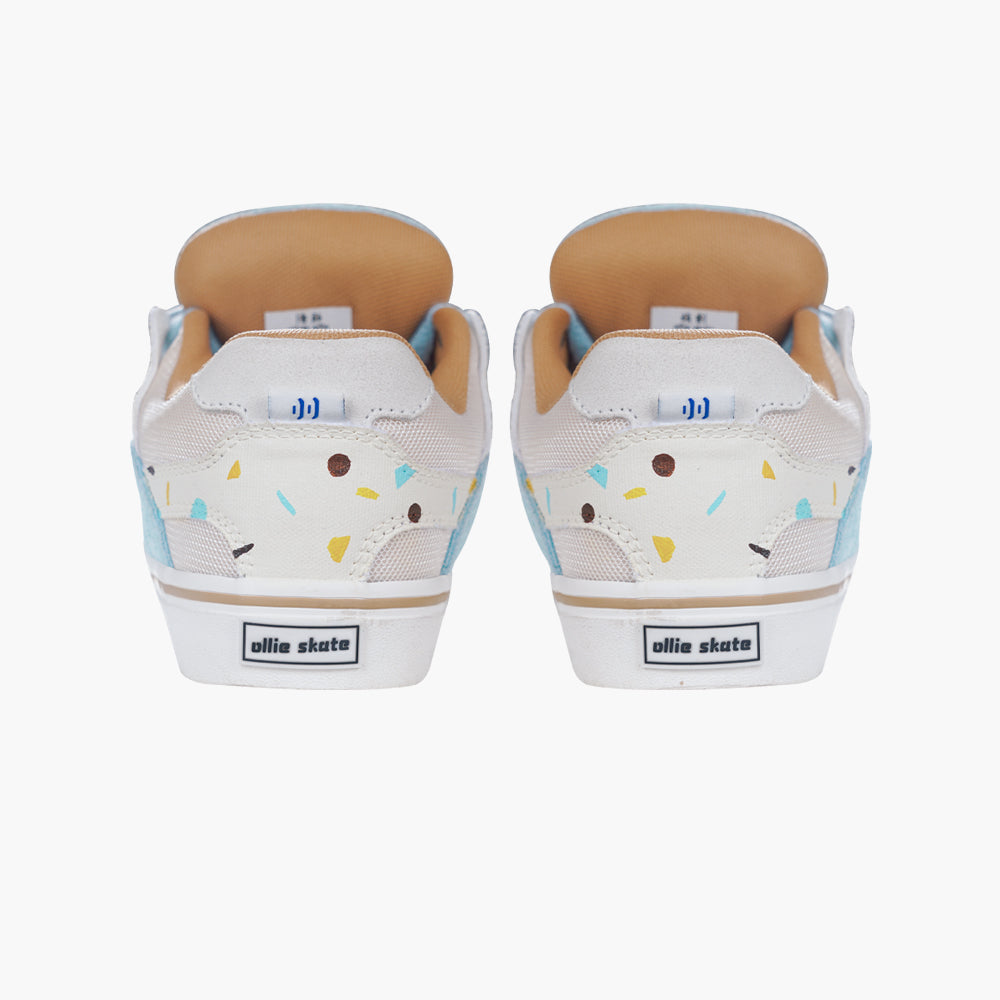 Chaussures de skate décontractées respirantes et résistantes à l'usure bleues pour femmes Ollieskate