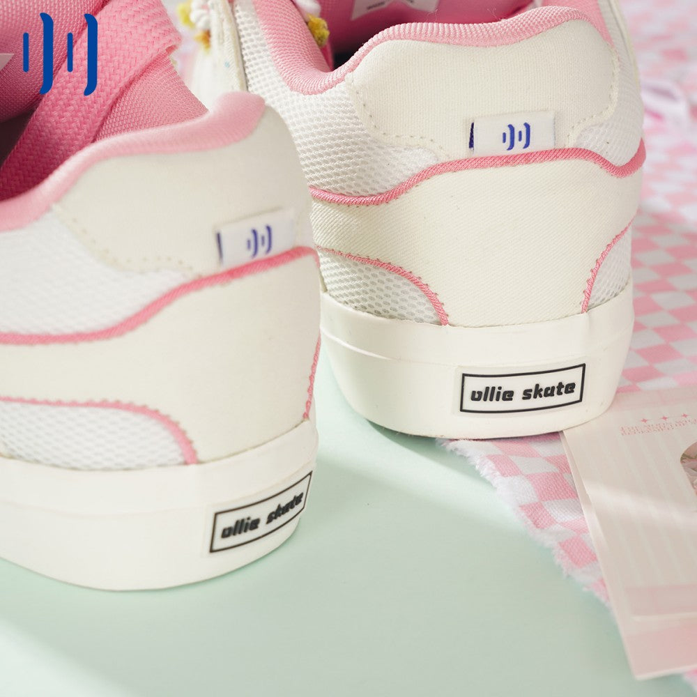 BAKE – Rosa, farbenfroh verzierte Plateau-Low-Top-Schuhe