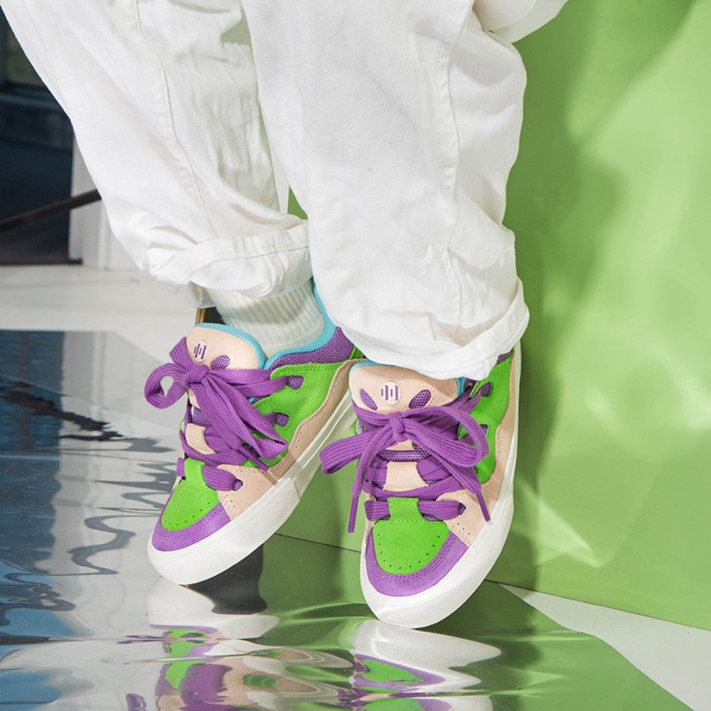Chaussures de skate décontractées colorées en cuir suédé pour hommes et femmes Ollieskate