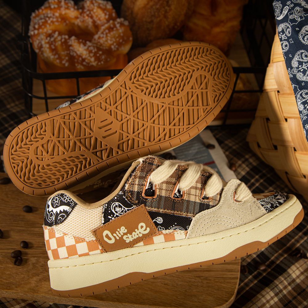 BAKEVI Apricot canvas plaid low top