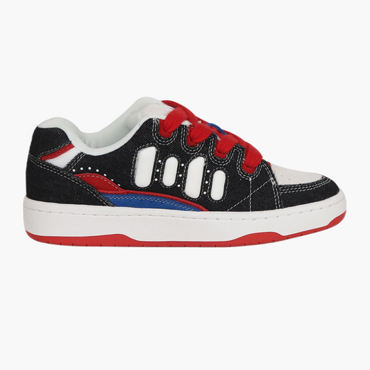 SPIN Schwarz und Rot Low Top Chunky