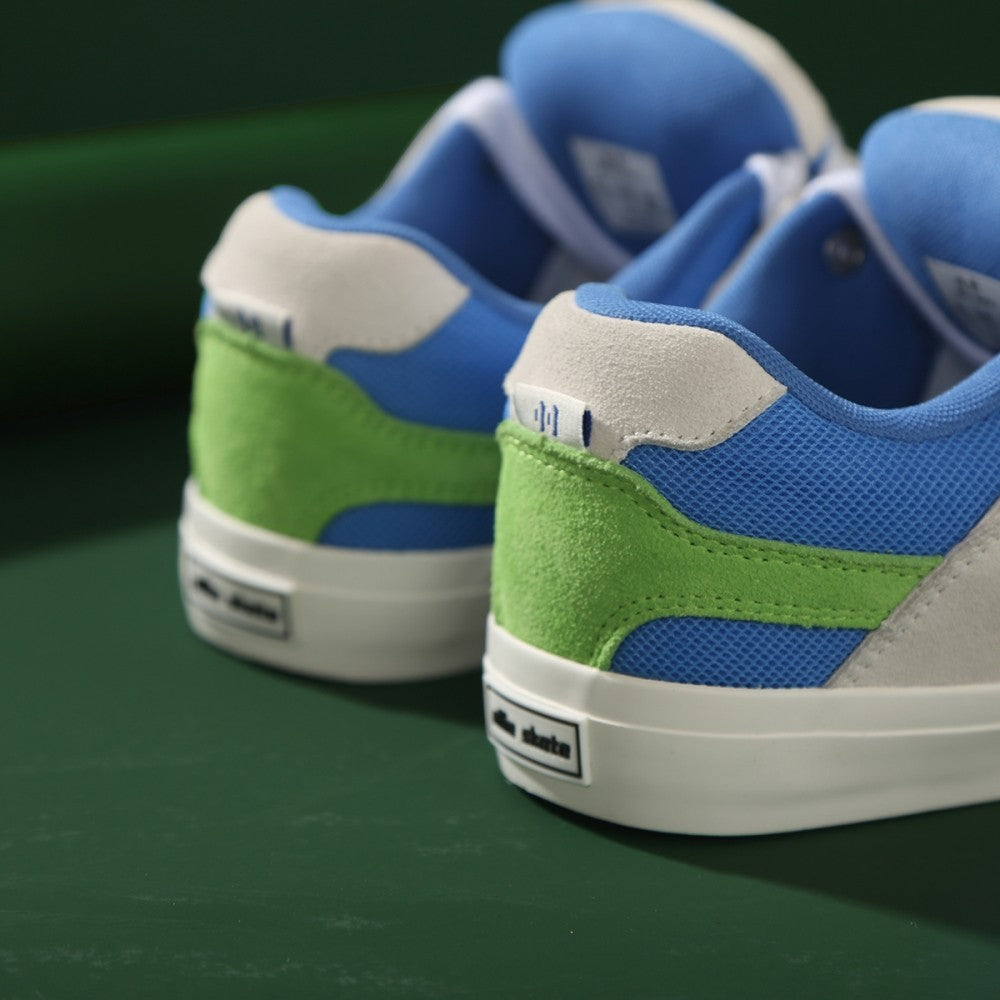 BAKE grau blau grün dreifarbige Nähte Low Top