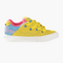 BAKE Yellow and multicolor paneled suede low-top