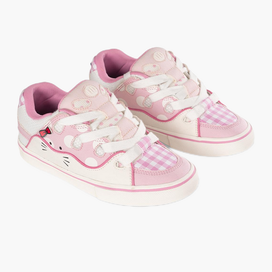 BAKE pink platform low-top shoes