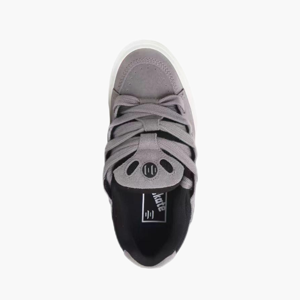 Chaussures de skate décontractées en cuir véritable et daim pour hommes et femmes Ollieskate, couleur unie