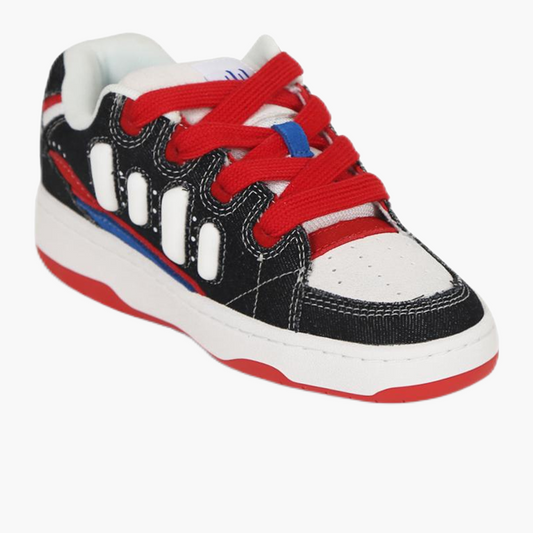 SPIN Schwarz und Rot Low Top Chunky