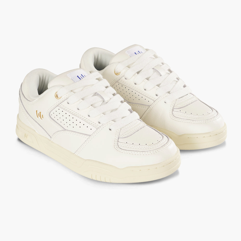 BOLIII weißes Vintage Low-Top-Rindsleder 