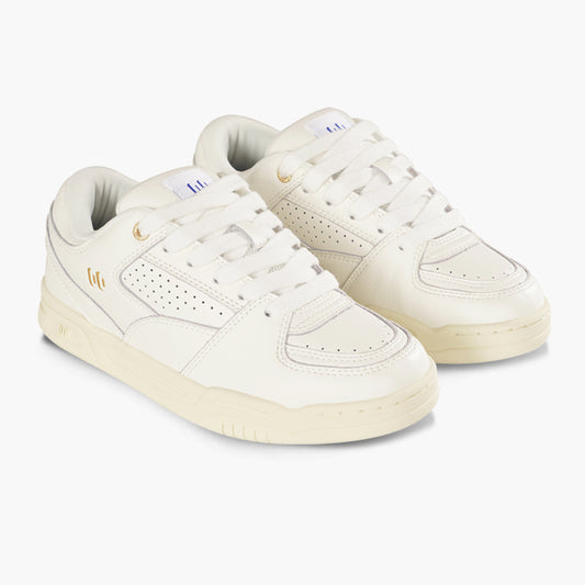 BOLIII white vintage low-top cowhide