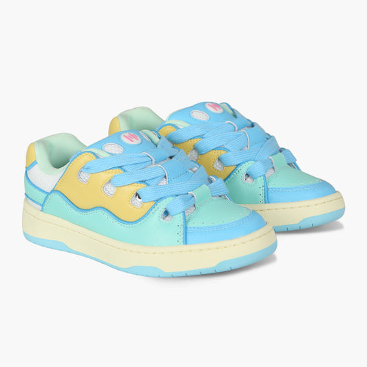 BAKE II light blue leather low top