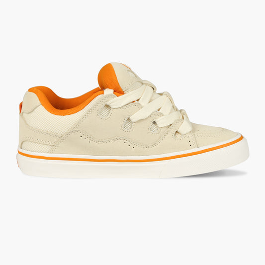 BAKE Apricot and orange paneled suede low top