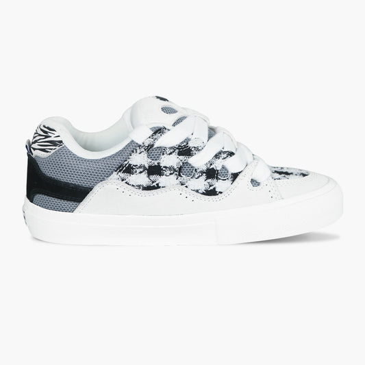 BAKE White and black low-top canvas