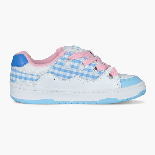 BAKE II Blue Check Canvas Low Top