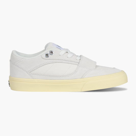 Chaussures de skate blanches Ollieskate pour hommes et femmes en cuir suédé 