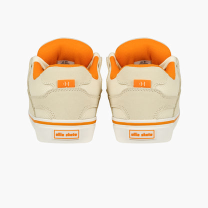 BAKE Apricot and orange paneled suede low top