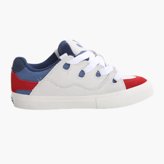 BAKE red blue and white three color stitching low top