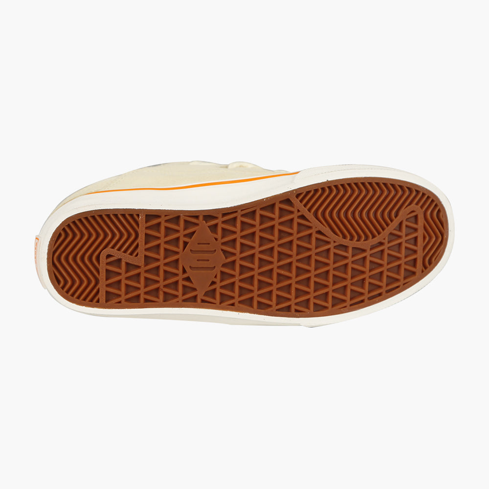 BAKE Apricot and orange paneled suede low top