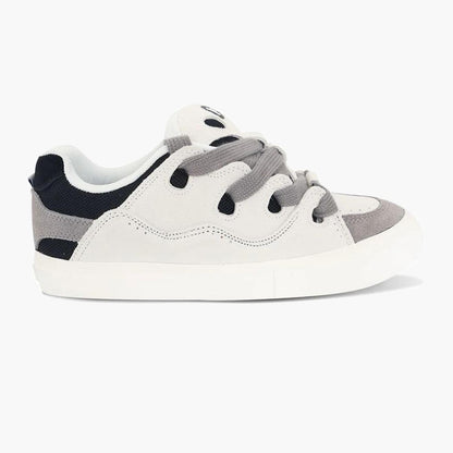 BAKE gray black white three color stitching low top