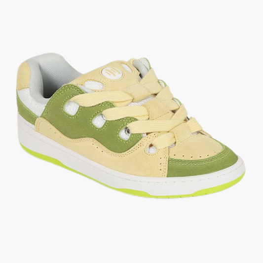 BAKE II Apricot Multicolor Paneled Low-Top Suede