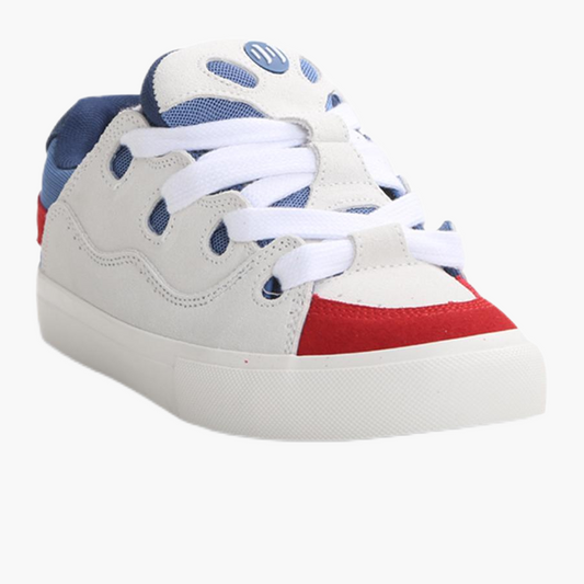 BAKE red blue and white three color stitching low top