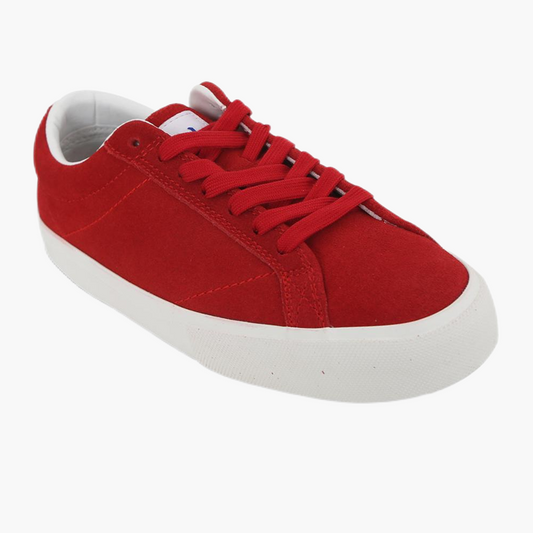 TOS Red low-top suede leather