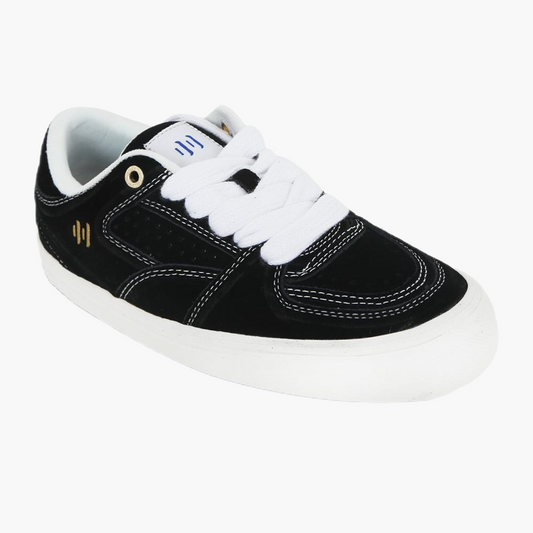 BOL black low-top white thread suede