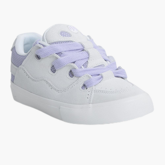 BAKE purple white two tone stitching low top