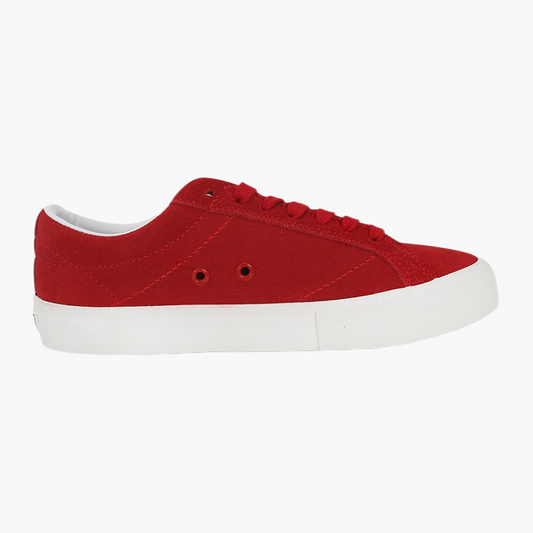 TOS Red low-top suede leather