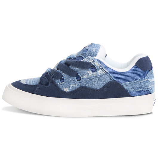 Ollieskate men's and women's denim suede casual skate shoes